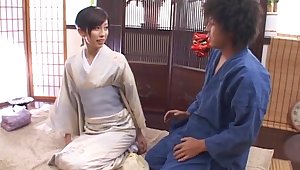 Wild going to bed on chum around with annoy bed with hot ass Japanese housewife Noa